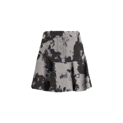 Fendi Black Cotton Mini Skirt