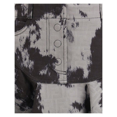 Fendi Black Cotton Mini Skirt