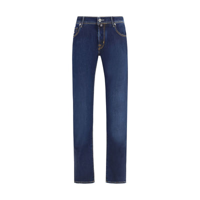 Jacob Cohen Blue Cotton Slim Fit Jeans