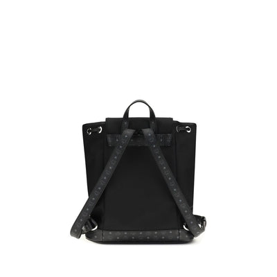 MCM Black Nylon Backpack