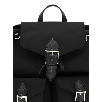MCM Black Nylon Backpack