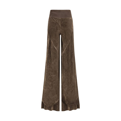 Rick Owens Brown Viscose Casual Pants