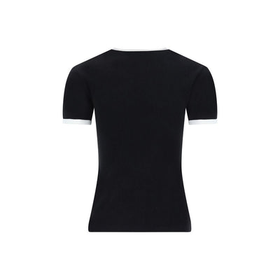 Courrèges Black Cotton T-Shirt