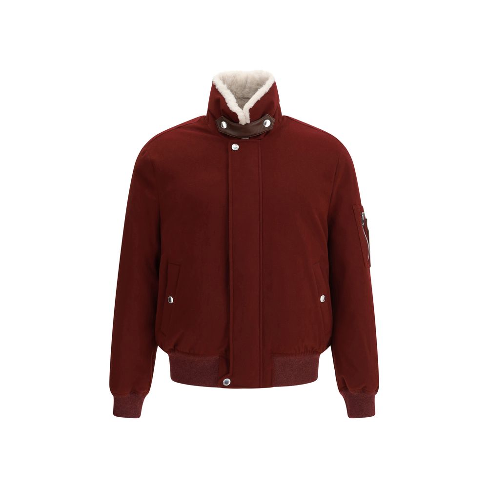 Brunello Cucinelli Bordeaux Wool Bomber
