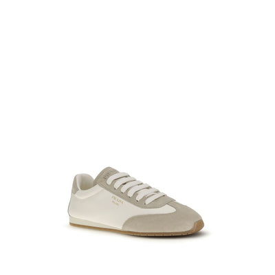 Prada Cream Lamb Ovis Aries Aries Low Top Sneakers