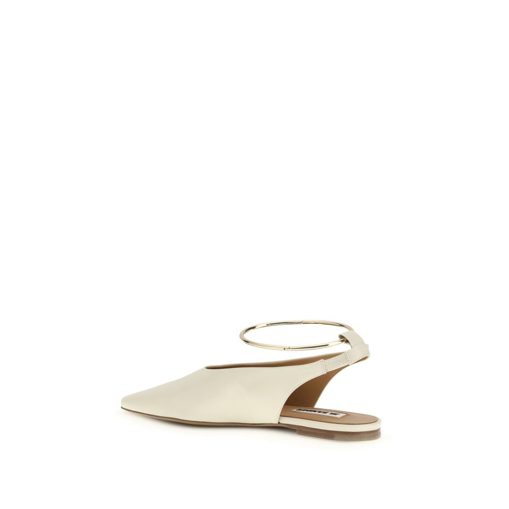 Jil Sander Cream Goatskin Ballet Flats