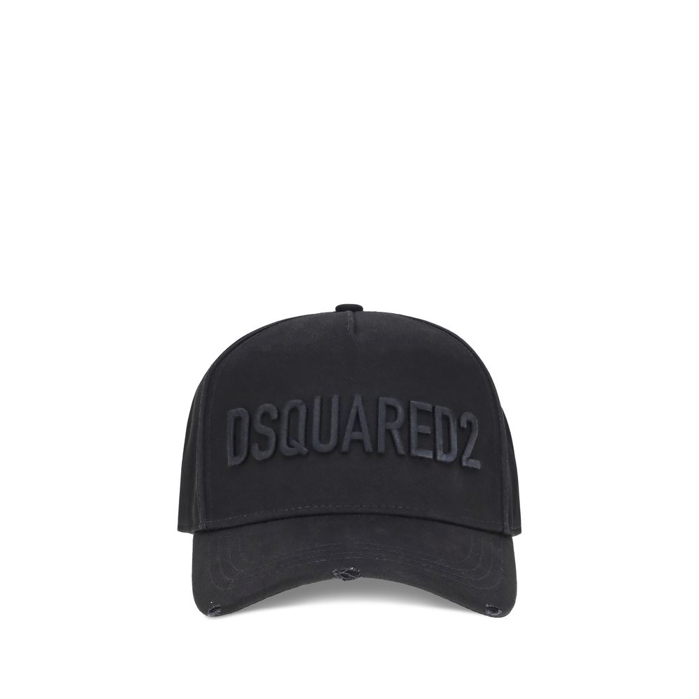 Dsquared² Black Cotton Cap (Baseball Hat)