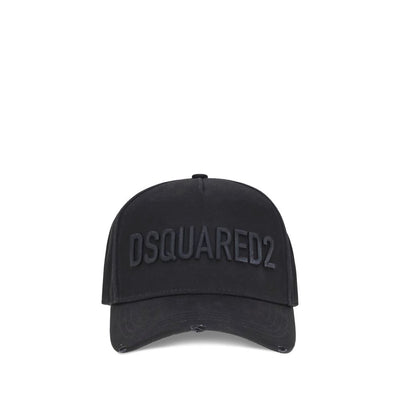 Dsquared² Black Cotton Cap (Baseball Hat)