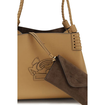 Etro Beige Calf Leather Bos Taurus Shoulder Bag