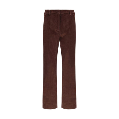 Max Mara Bordeaux Cotton Cropped Pants