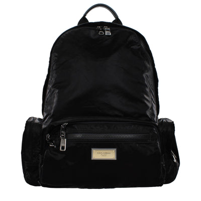 Dolce & Gabbana Black Nylon Backpack