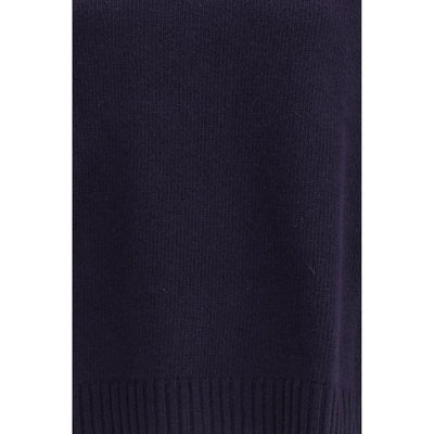 Max Mara Blue Fleece Wool Turtleneck