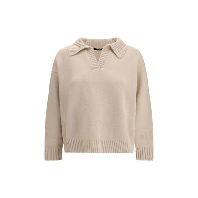 Max Mara Beige Fleece Wool Sweatshirt