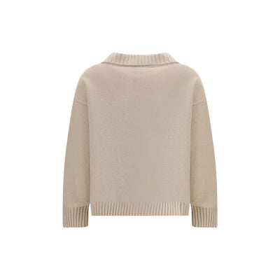 Max Mara Beige Fleece Wool Sweatshirt
