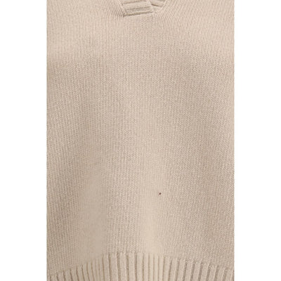 Max Mara Beige Fleece Wool Sweatshirt