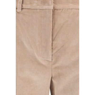 Max Mara Beige Cotton Casual Pants