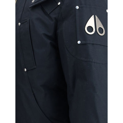 Moose Knuckles Blue Cotton Bomber