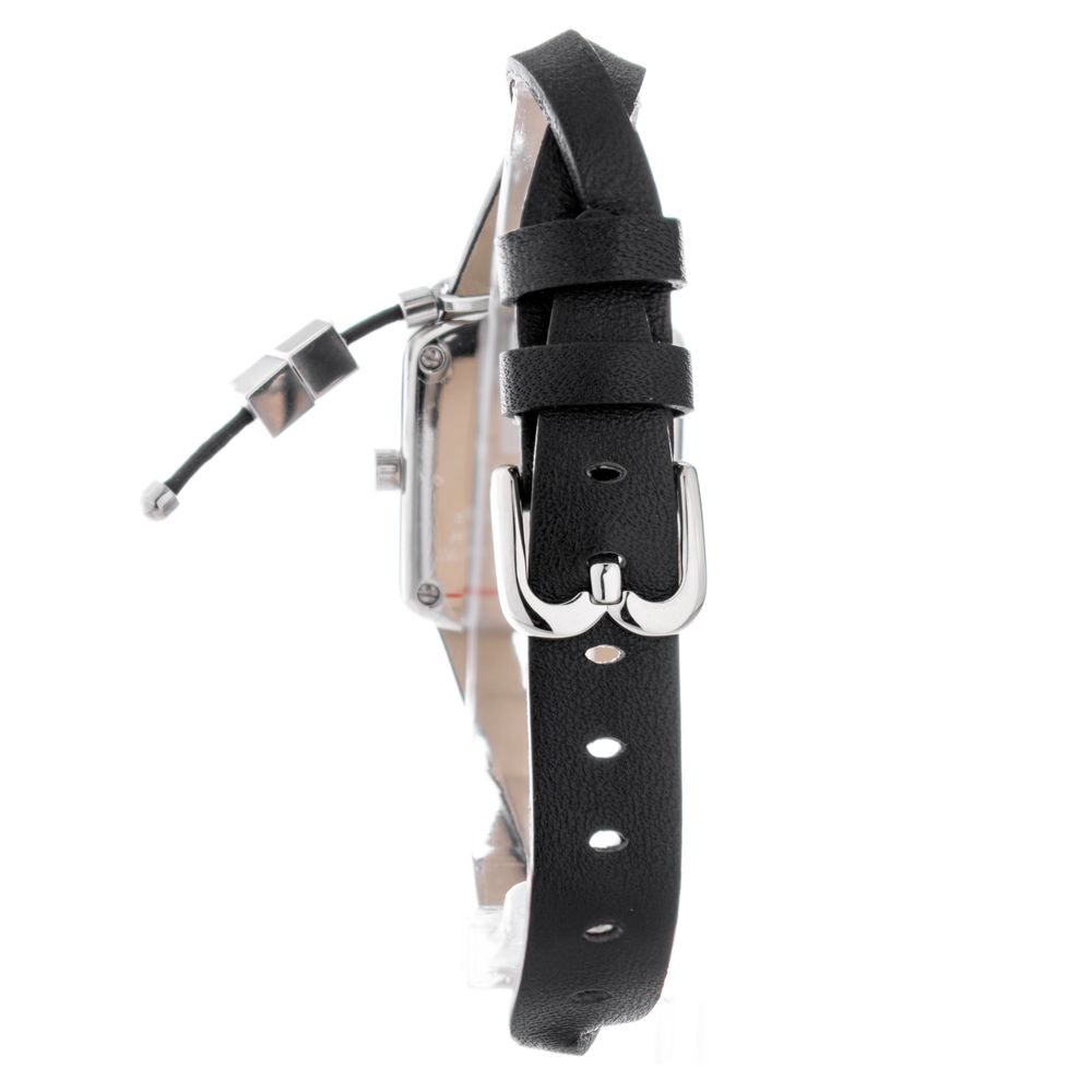 Laura Biagiotti Black Leather Dress Watch