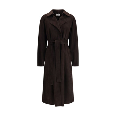 The Row Brown Lamb Leather Coat