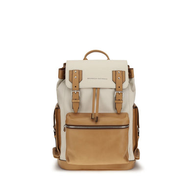 Brunello Cucinelli Multicolor Calf Leather Bos Taurus Backpack