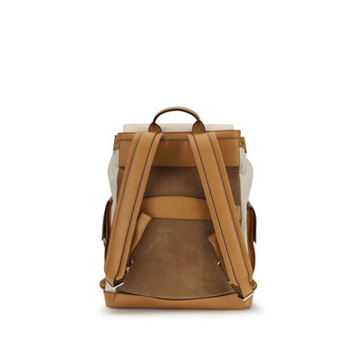 Brunello Cucinelli Multicolor Calf Leather Bos Taurus Backpack