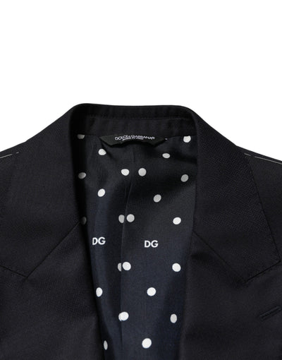 Dolce & Gabbana Black Wool Single Breasted Men 2 Piece Suit
