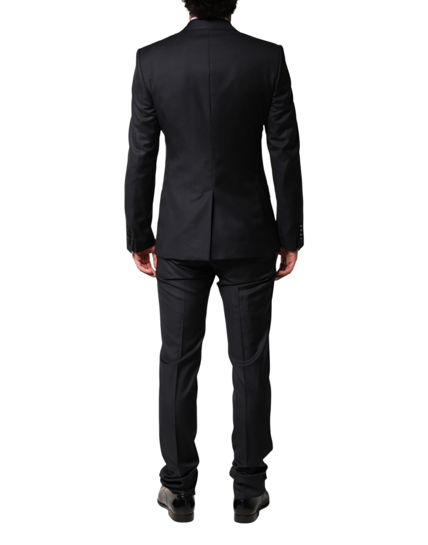 Dolce & Gabbana Black Wool Single Breasted 3 Piece Men Suit