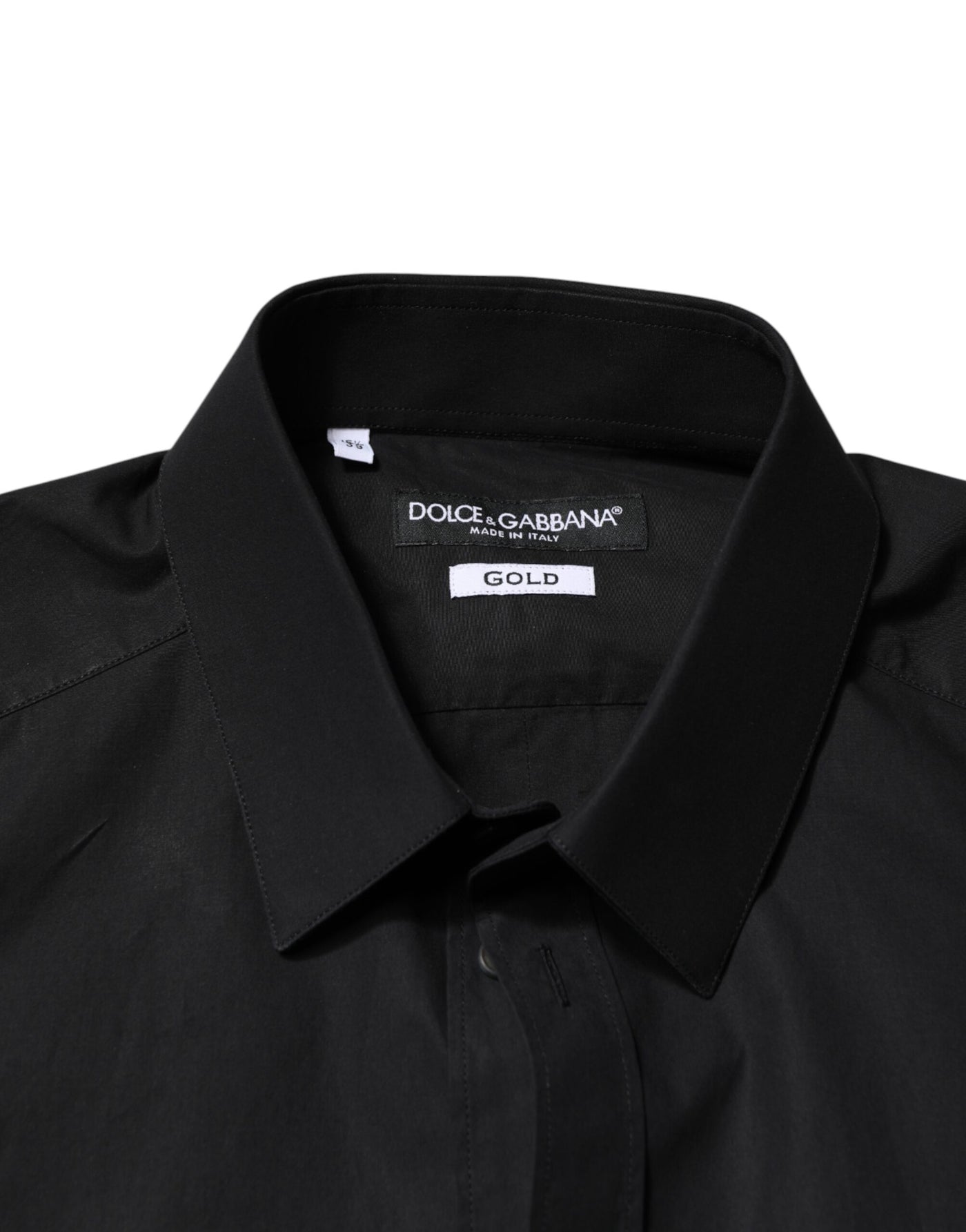 Dolce & Gabbana Black GOLD Cotton Men Dress Formal Shirt