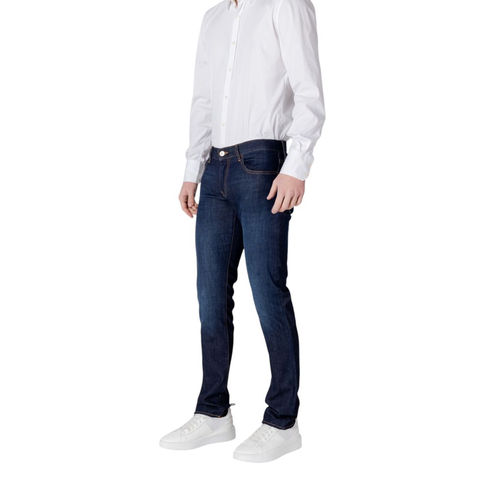Armani Exchange Blue Cotton Skinny Jeans
