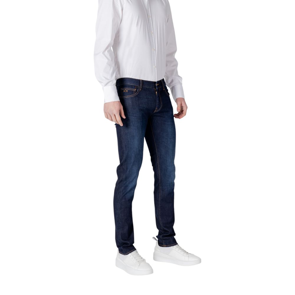 Armani Exchange Blue Cotton Skinny Jeans