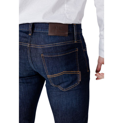 Armani Exchange Blue Cotton Skinny Jeans