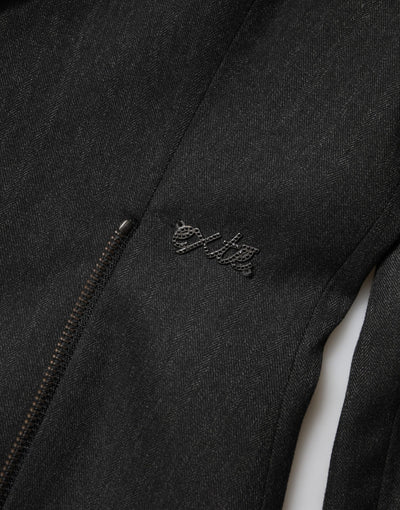 Exte Black Double Breasted Pants Blazer Jacket 2 Piece Suit