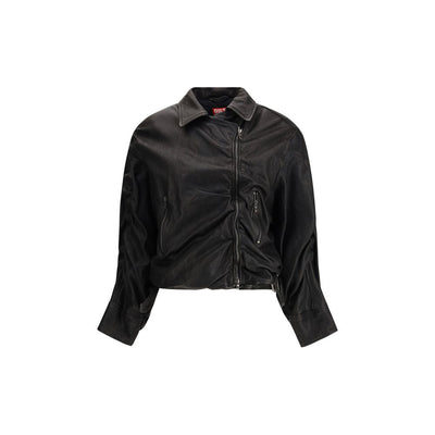 Diesel Black Lamb Leather Biker Jacket