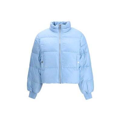 Ganni Light Blue Nylon Coat