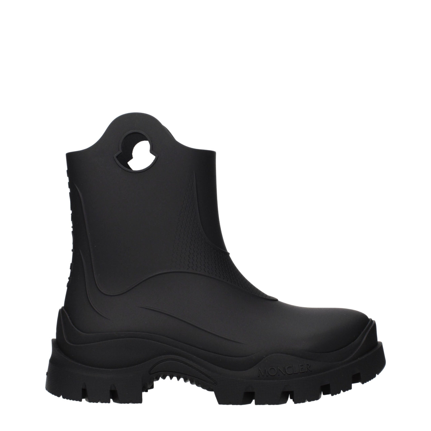 Moncler Black Cotton Ankle Boots