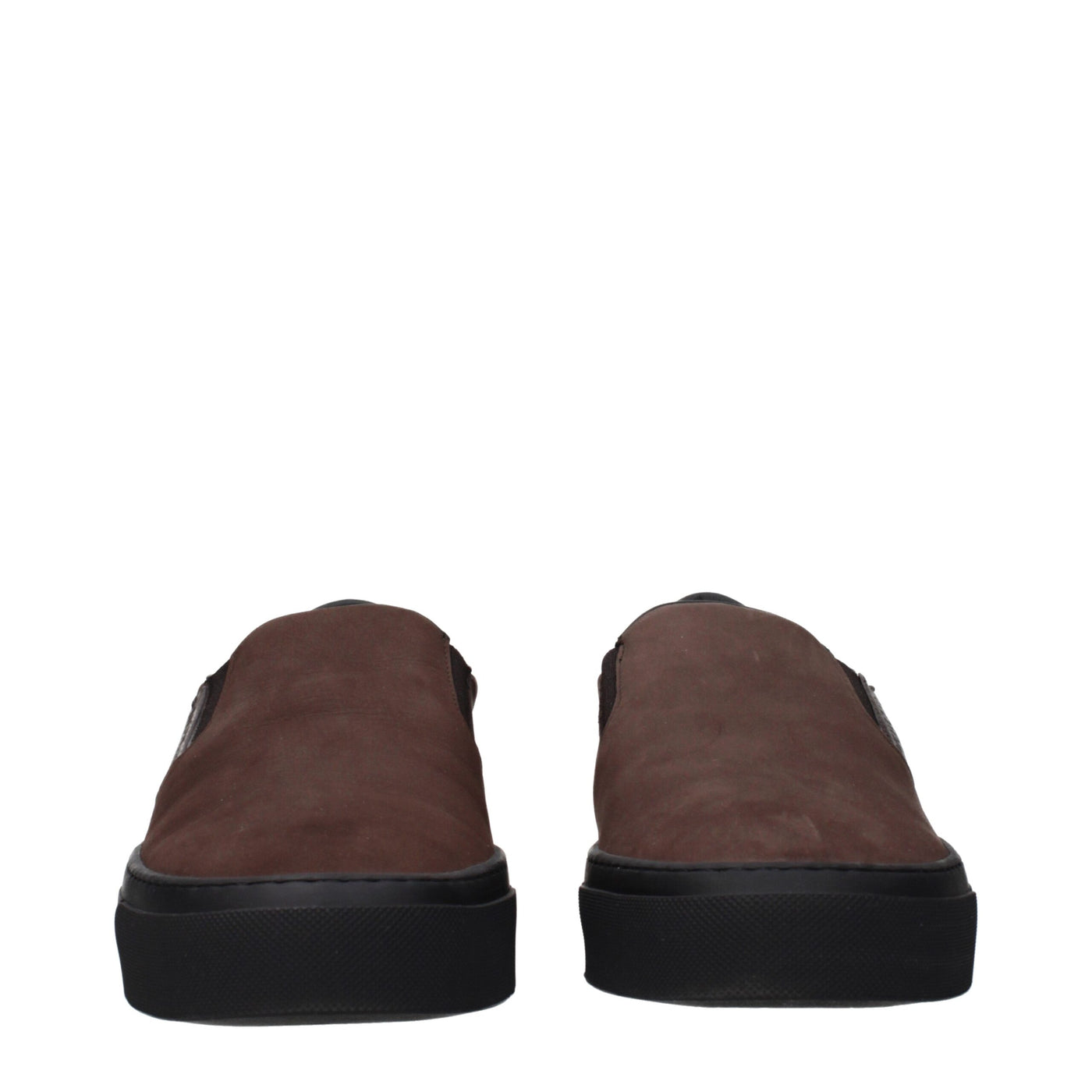 Moncler Brown Leather Slip-On Loafers