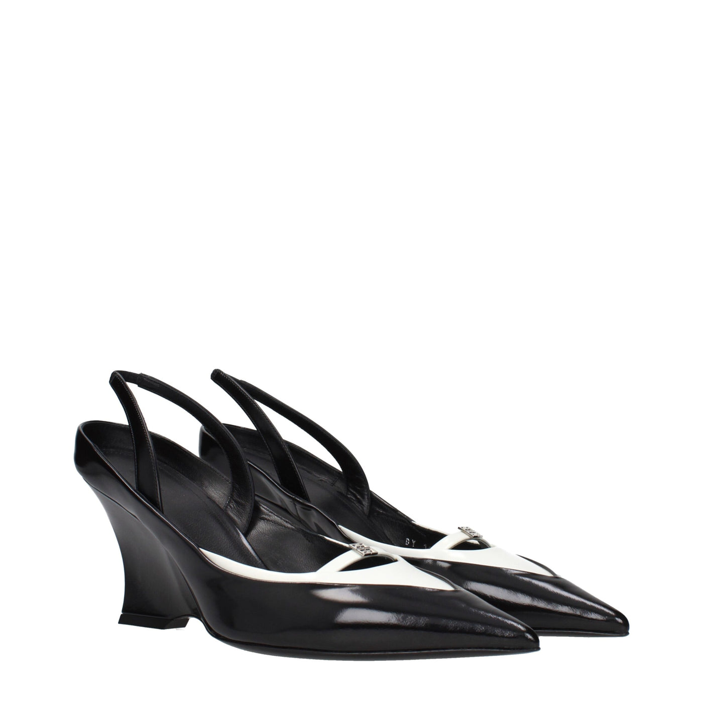 Givenchy Black Leather Wedge Sandals