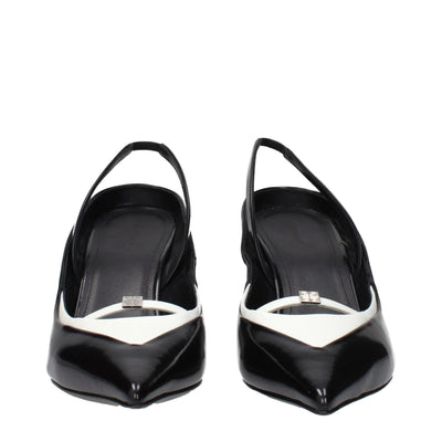 Givenchy Black Leather Wedge Sandals