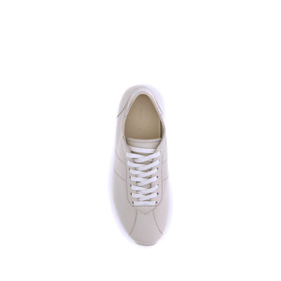 The Row Cream Calf Leather Bos Taurus Low Top Sneakers