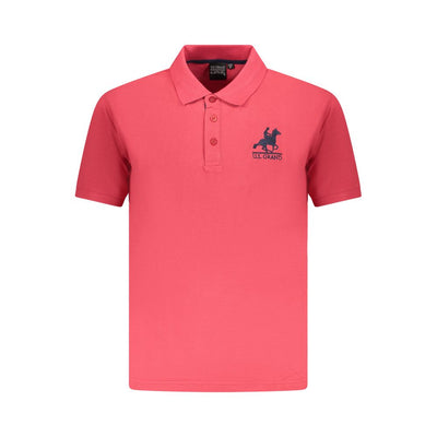 U.S. Grand Polo Rosso Cotton Men Polo Shirt