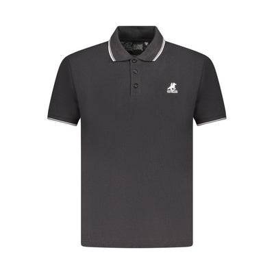 U.S. Grand Polo Black Cotton Mens Polo Shirt