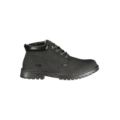 Gas Black Polyurethane Men Ankle Boot