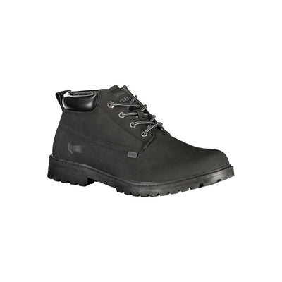 Gas Black Polyurethane Men Ankle Boot