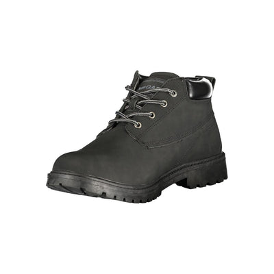 Gas Black Polyurethane Men Ankle Boot