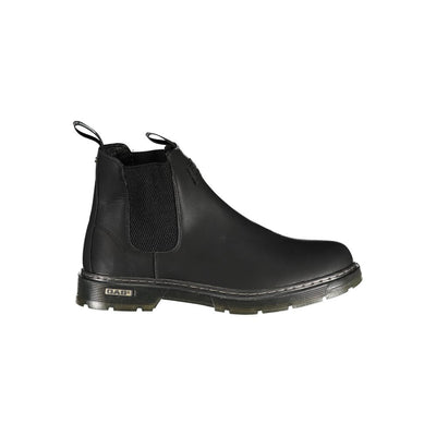 Gas Black Polyurethane Men Ankle Boot