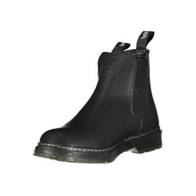 Gas Black Polyurethane Men Ankle Boot
