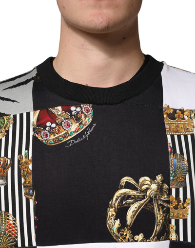 Dolce & Gabbana Multicolor Crown Print Sweatshirt Sweater