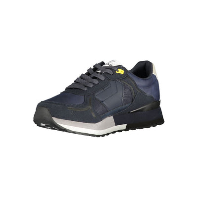 Gas Blue Polyester Men Sneaker