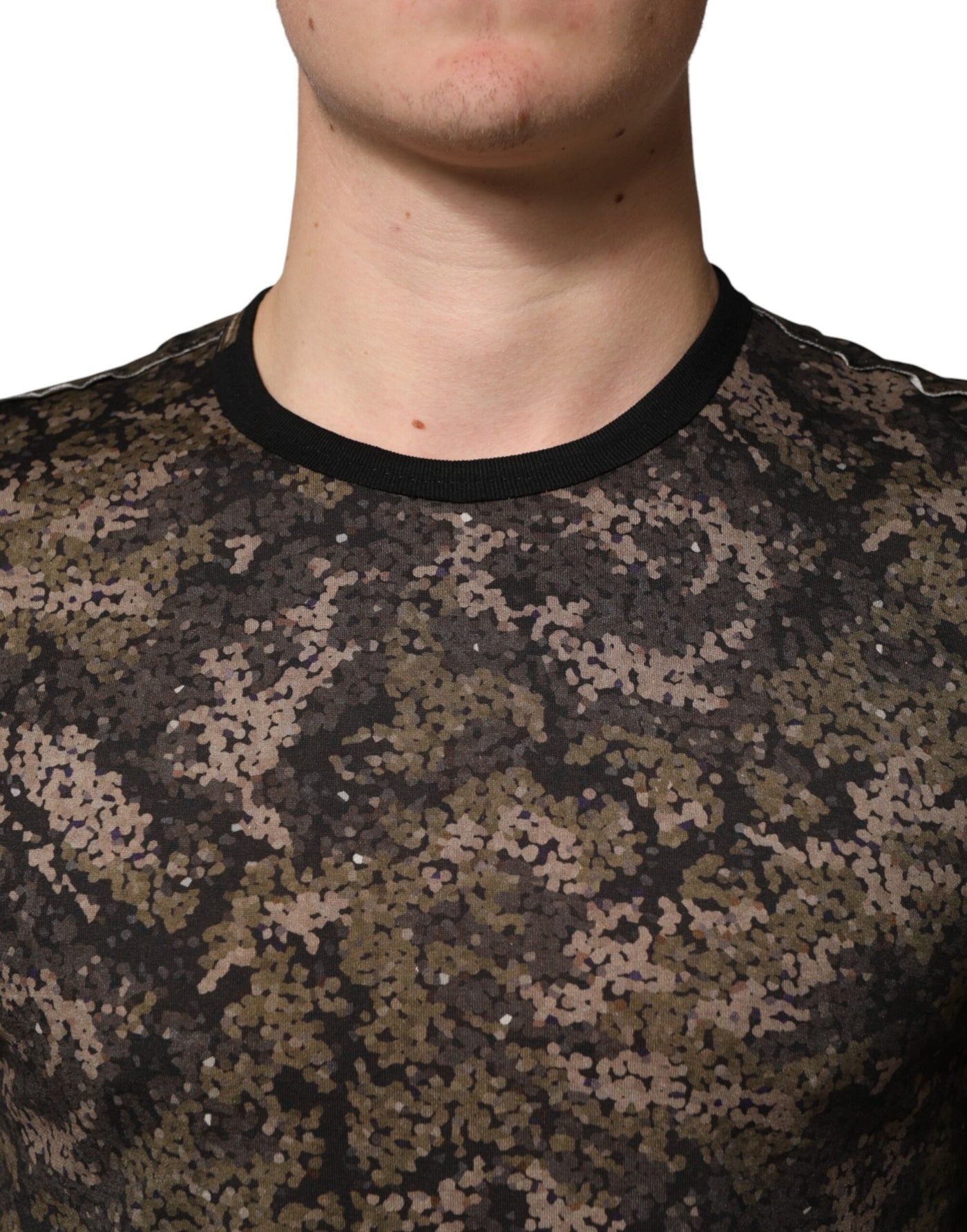 Dolce & Gabbana Multicolor Camouflage Long Sleeves T-shirt