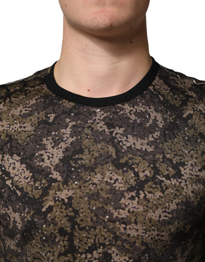 Dolce & Gabbana Multicolor Camouflage Long Sleeves T-shirt